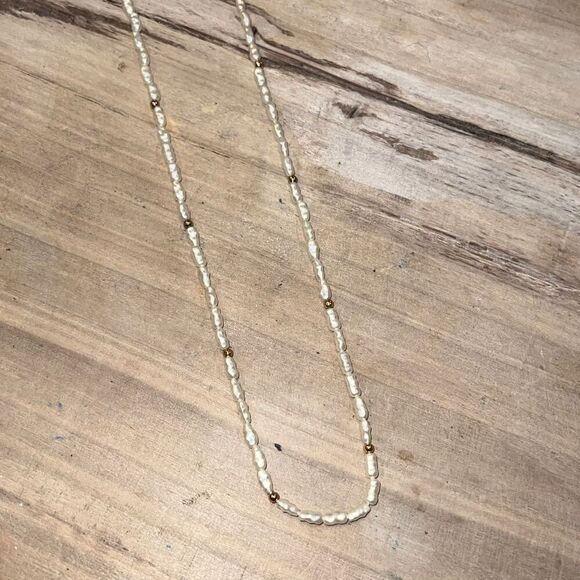 Freshwater Pearl Bohemian Bead Single Strand Necklace 31” Classic! - Picture 1 of 6